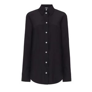 NWT Serena Bute London black silk shirt. Size L